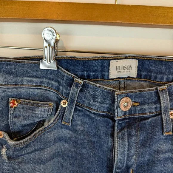 Hudson Nico Midrise Super Skinny Jeans, Sz 26 - Picture 3 of 8